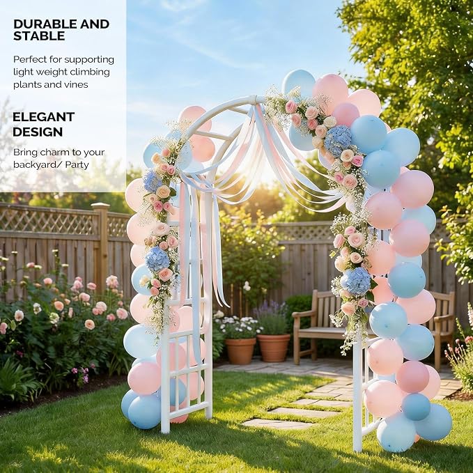 Outvita PVC Garden Arbor, Arch Trellis - Image 4