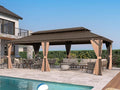 PURPLE LEAF 14' X 28' Outdoor Hardtop Gazebo Patio Wide Aluminum Frame by PURPLELEAF