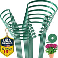 K-Brands 12 Pack Plant Support Stakes – Heavy-Duty Half Round Peony Support by K-BRANDS