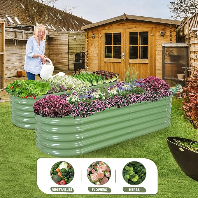 Galvanized Raised Garden Bed Outdoor- Raised Beds - Image 8