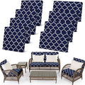 Newwiee 8 Pcs Stretch Patio Outdoor Cushion Covers Waterproof Replacement Sofa by Newwiee