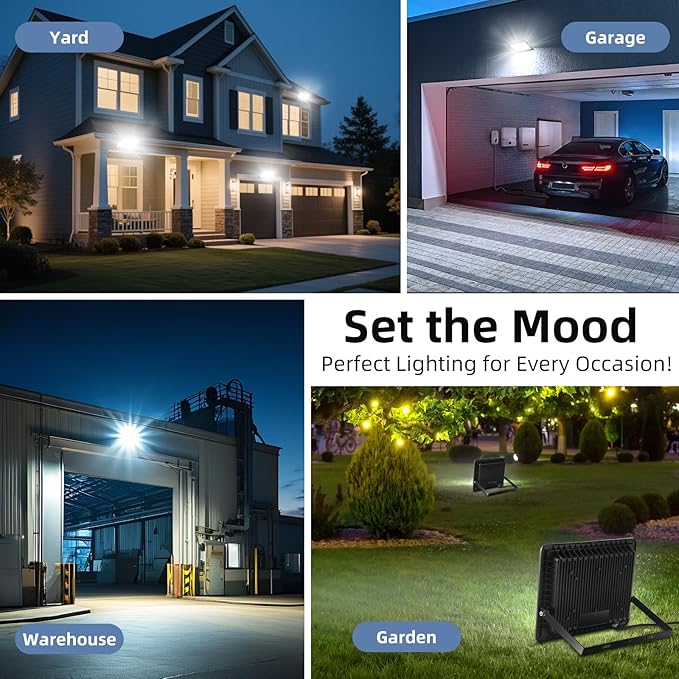 50W Flood Lights Outdoor, 7000LM Bright LED Work Light, IP66 Waterproof Outside - Image 6