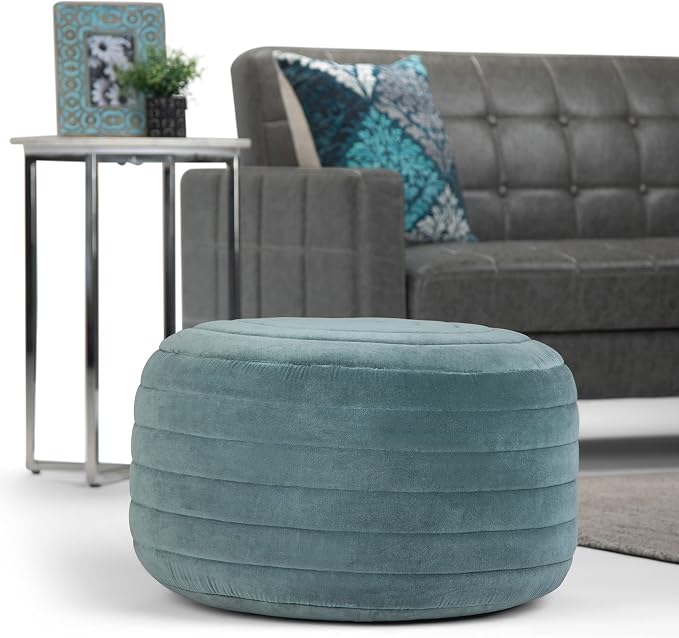 SIMPLIHOME Vivienne Round Pouf - Image 2