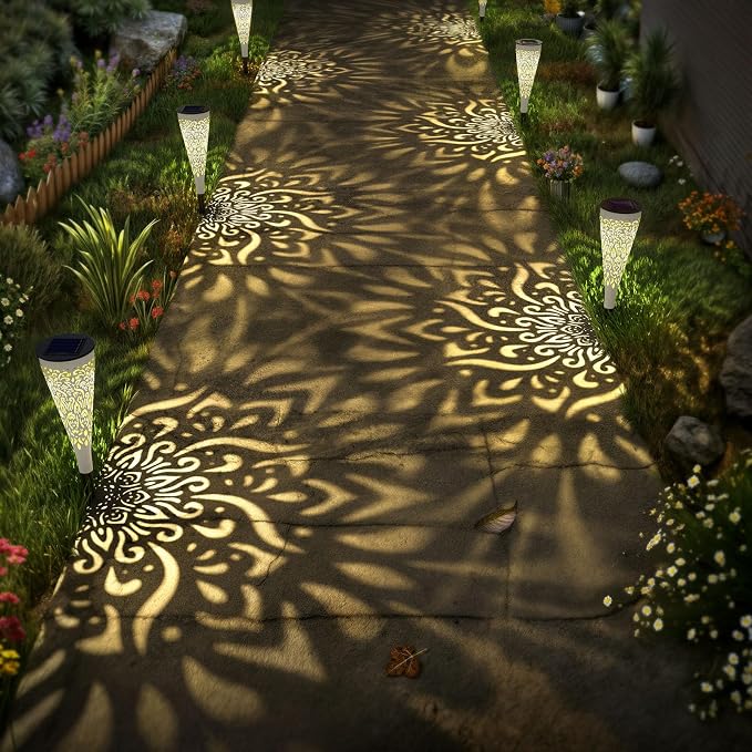 6 Pack Solar Lights Outdoor Garden Decorative Solar Garden Lights - Image 3