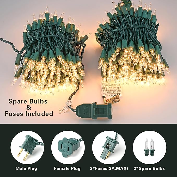 BrizLabs Clear Christmas Lights, Connectable Mini Light String, UL Certified - Image 5