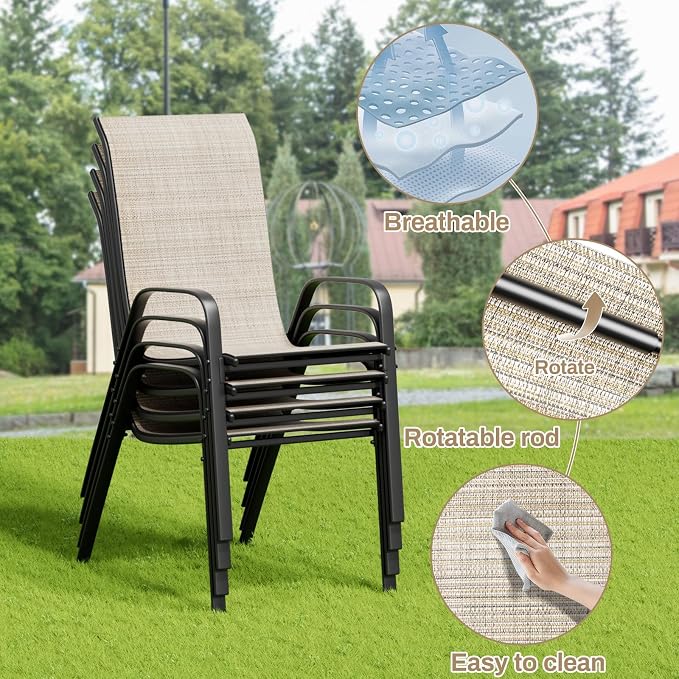 TLSUNNY Patio Dining Set 5 Pieces, All Weather Outdoor Furniture W/30"X 30" - Image 5