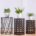 Y&M Set of 3 Round Heavy-Duty Side Table End Table, Coffee Table by YM