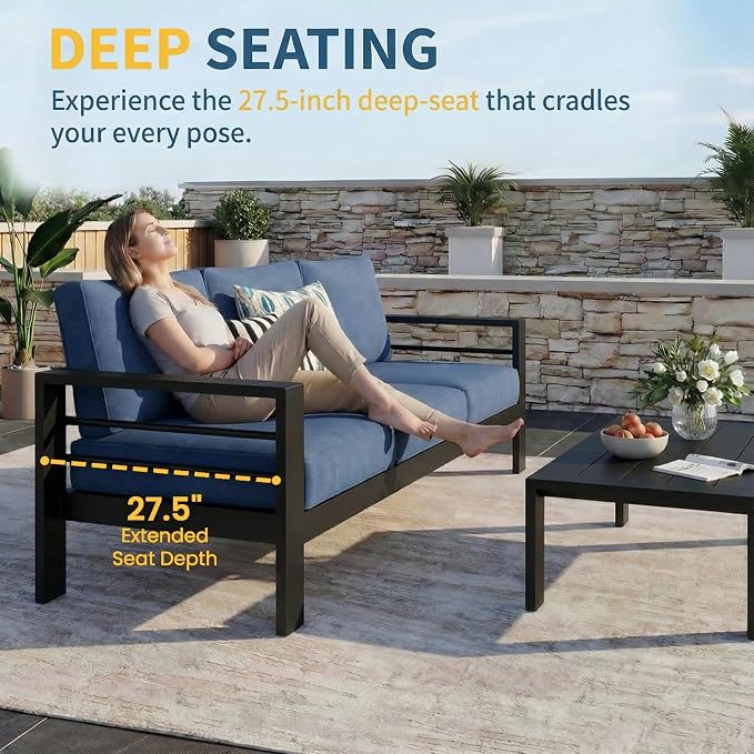 Solaste Aluminum Patio Furniture Set - Image 5