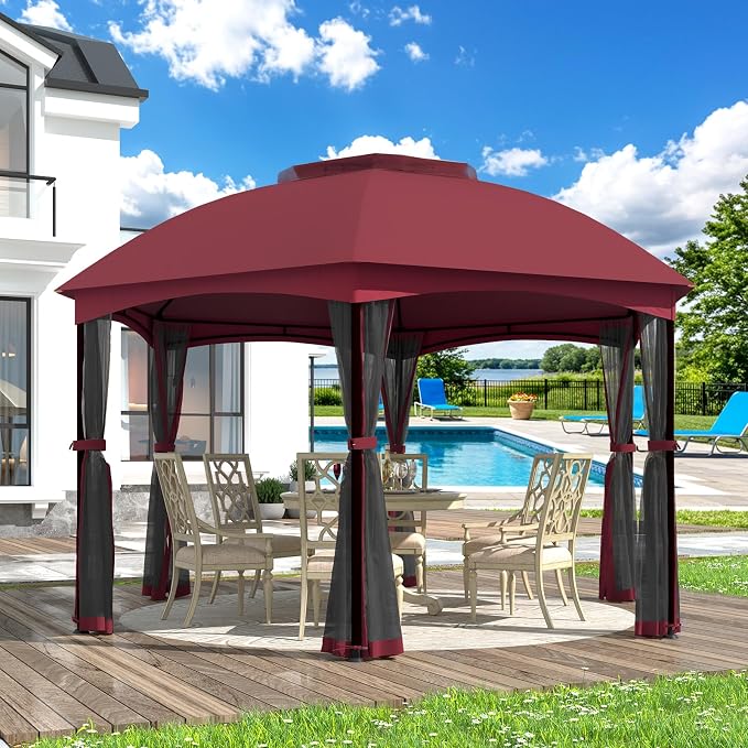 EROMMY Gazebos on Clearance 13 x 13 Ft 6 Sided, Outdoor Gazebo - Image 7
