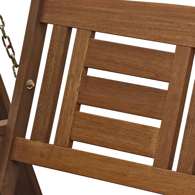 Furinno TIOMAN Porch Swing, Outdoor Hanging Wooden Swing - Image 5