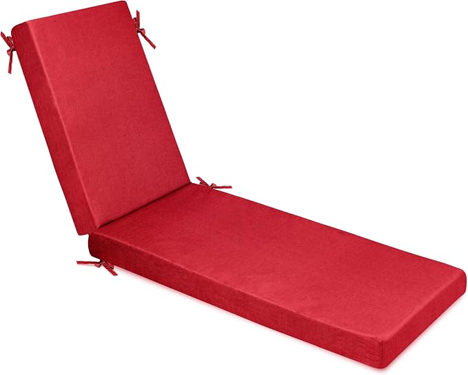 Milliard Memory Foam Outdoor Chaise Lounge Lawn Chair Cushion, by Milliard