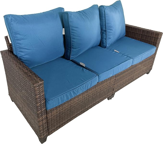 Rattan Outdoor Sofa 3-Seater - Image 7