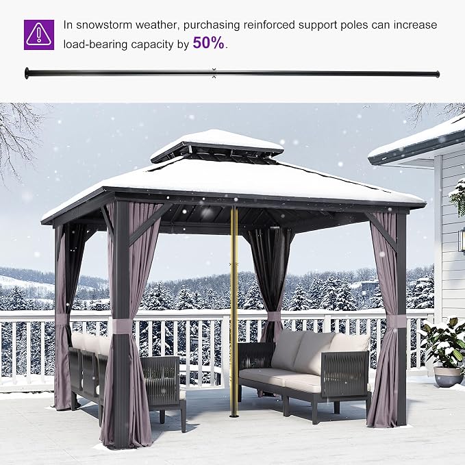 PURPLE LEAF 10'x10' Hardtop Gazebo - Image 8