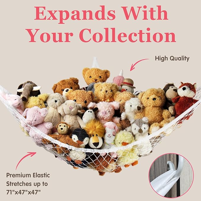 Stuffed Animal Storage Hammock Net Corner - Image 5