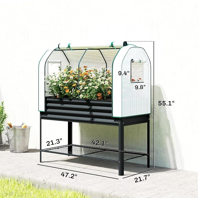 Outsunny Galvanised Raised Garden Bed - Image 7