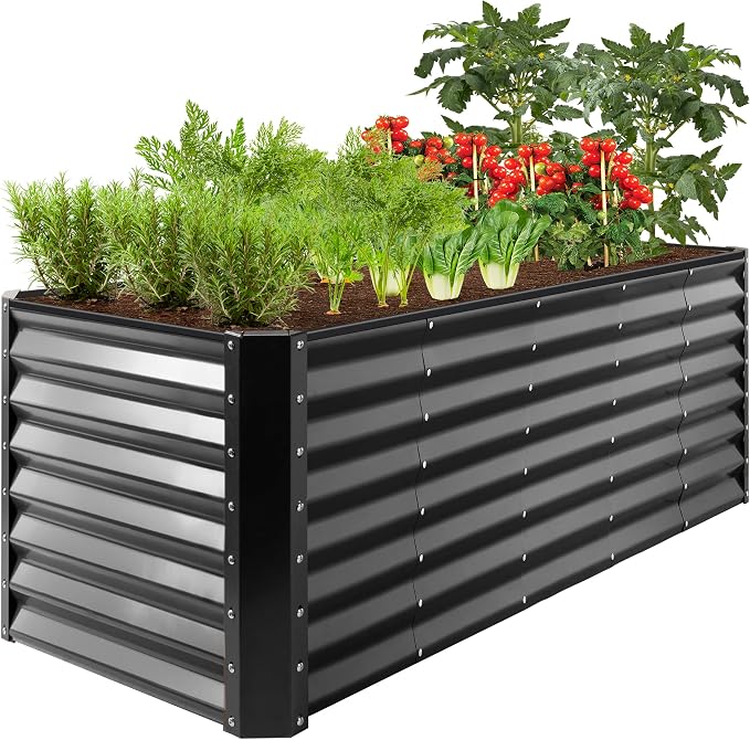 Best Choice Products 8x2x2ft Outdoor Metal Raised Garden Bed, Rectangular Deep by BestChoiceProducts