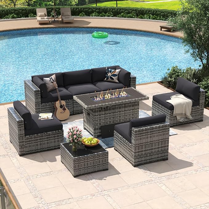 Aoxun 8 Piece Patio Furniture Set - Image 2