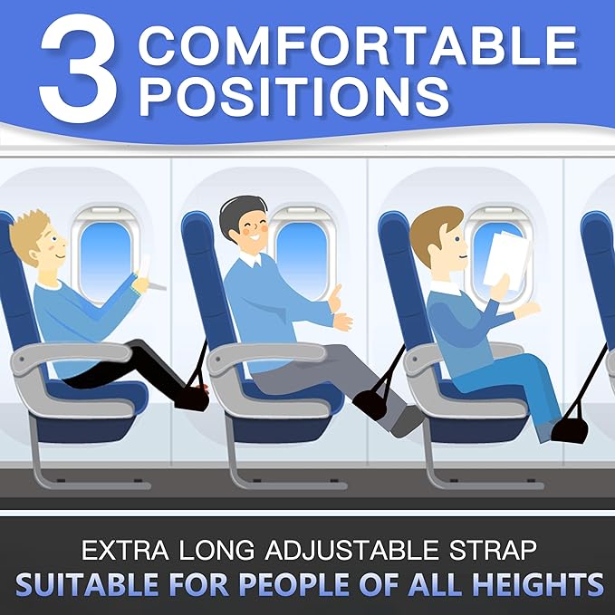 2-Pack Airplane Travel Footrest Hammock - Image 3