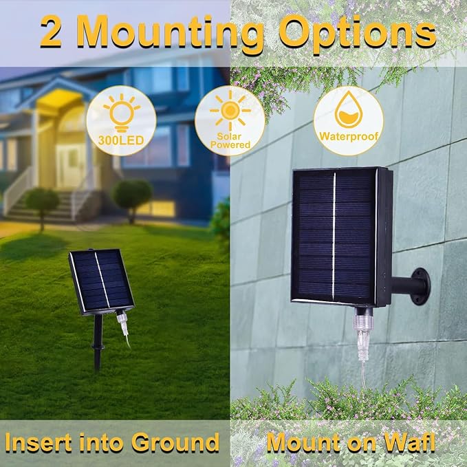 300LED Solar Curtain Lights - Image 6