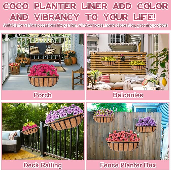 Riare 2 Pack 36 Inch Trough Coco Coir Liners - Image 7