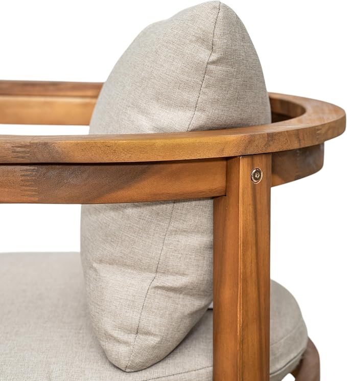 Christopher Knight Home Kuart Acacia Wood Outdoor Bar Stool Set of 2 - Image 17