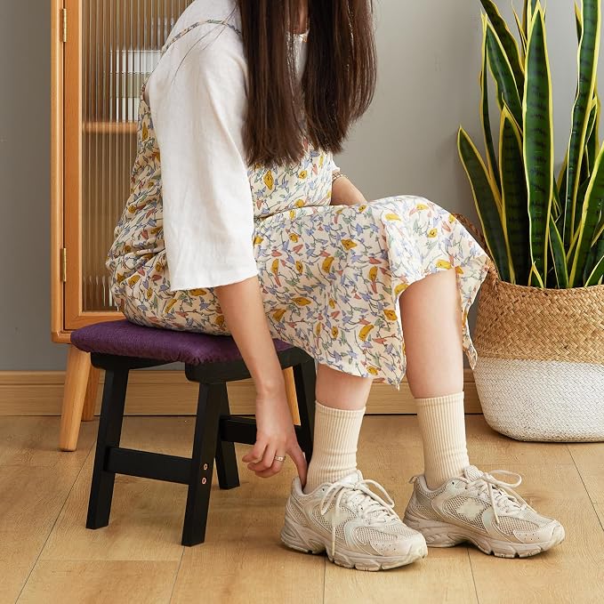 Foot Stool Ottoman Foot Rest Under Desk, Small Stool - Image 6