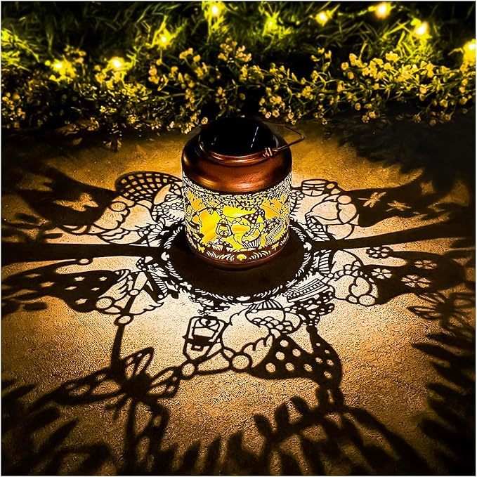 Gnomes Solar Lanterns Outdoor Waterproof, Hanging Solar Lights Gnome Gifts by TIGGSY
