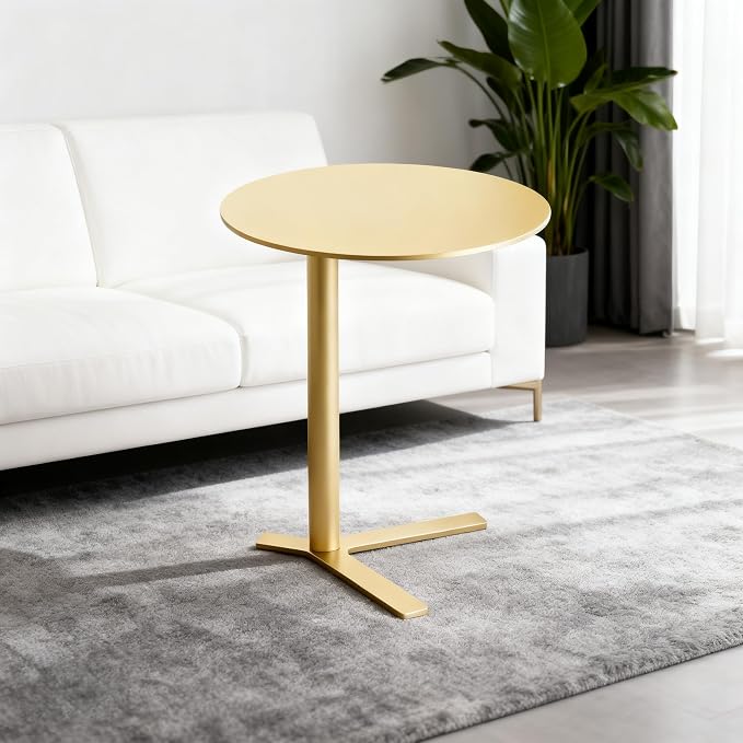C Shaped Side Table End Coffee Tables, Unique Aesthetics Minimalist Accent - Image 7