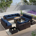 Outdoor Terrace Furniture Set, 15 Piece Outdoor Furniture Set, by ASJMR
