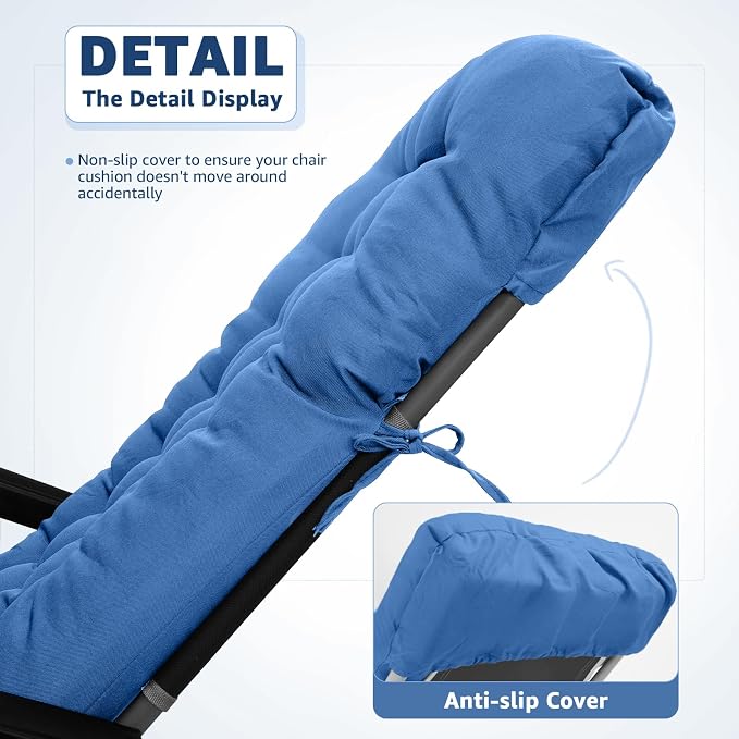Patio Lounge Chair Cushion, Waterproof Zero Gravity Chair Cushions - Image 5