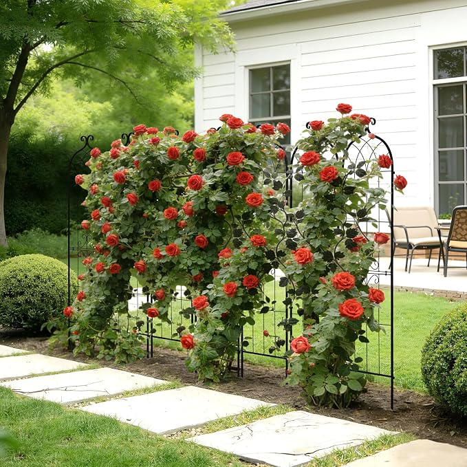 VEVOR Garden Trellis, 60 x 15 inch Rose Trellis, 4 Packs Garden Flower Rose - Image 8