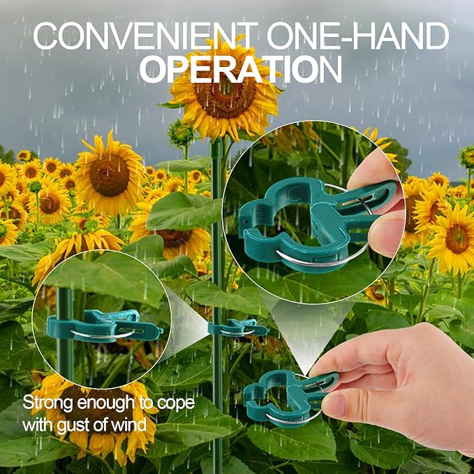 40 Pcs Plant Support Clips, Flower and Vine, Garden Tomato Plant Support Clips - Image 5