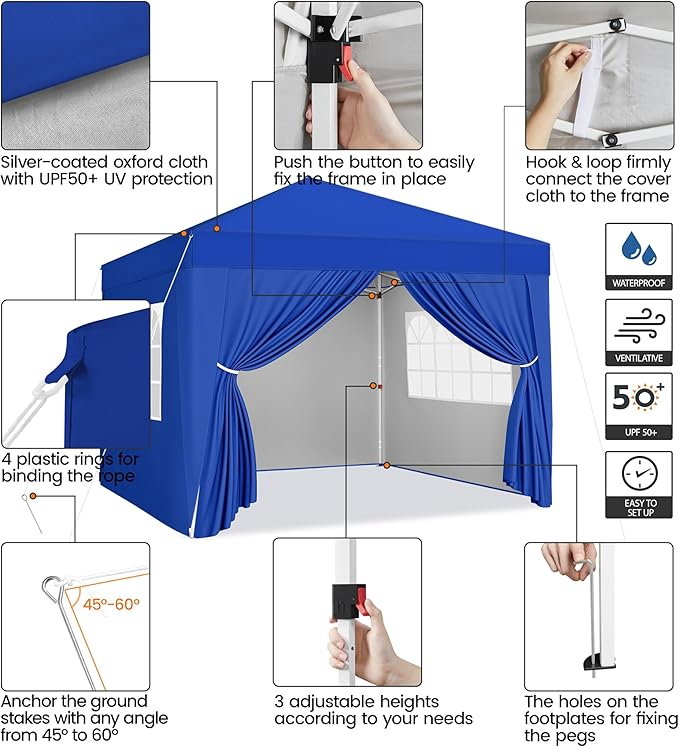 Yaheetech 8x8 Pop Up Canopy - Image 4