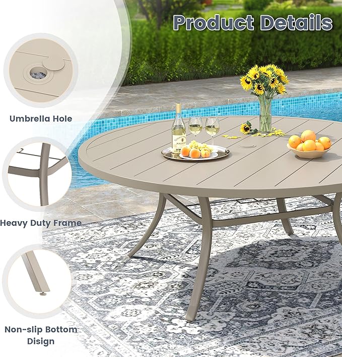VICLLAX 11 Pieces Patio Outdoor Dining Set - Image 6
