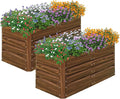 SnugNiture 2 Pcs 4x2x2FT Raised Garden Bed Galvanized Planter Garden Boxes by snugniture