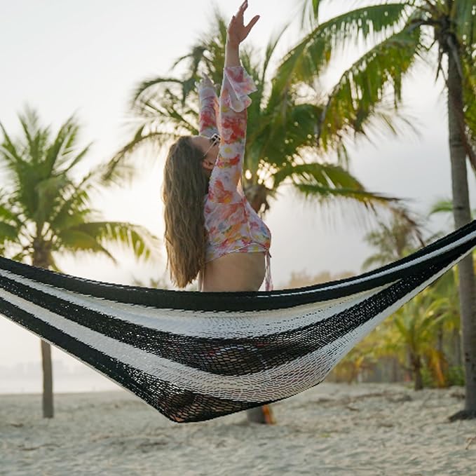 Lazy Daze Hammocks Handwoven Mayan Hammock, 10.5 FT Soft Rope Double Hammocks - Image 8