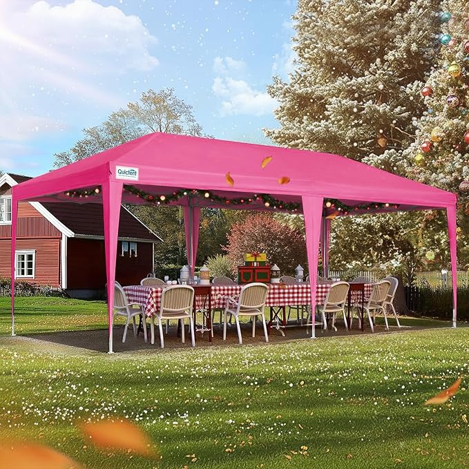 Quictent 10x20 Pop up Canopy Without Sidewalls Easy up Canopy Tent Instant by QUICTENT