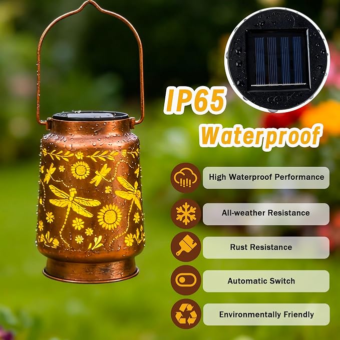 Dragonfly Solar Lantern Lights, Outdoor Lanterns - Image 2