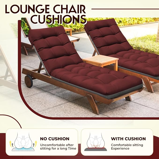 Outdoor Lounge Chair Cushions, Chaise Lounge Cushions - Image 5