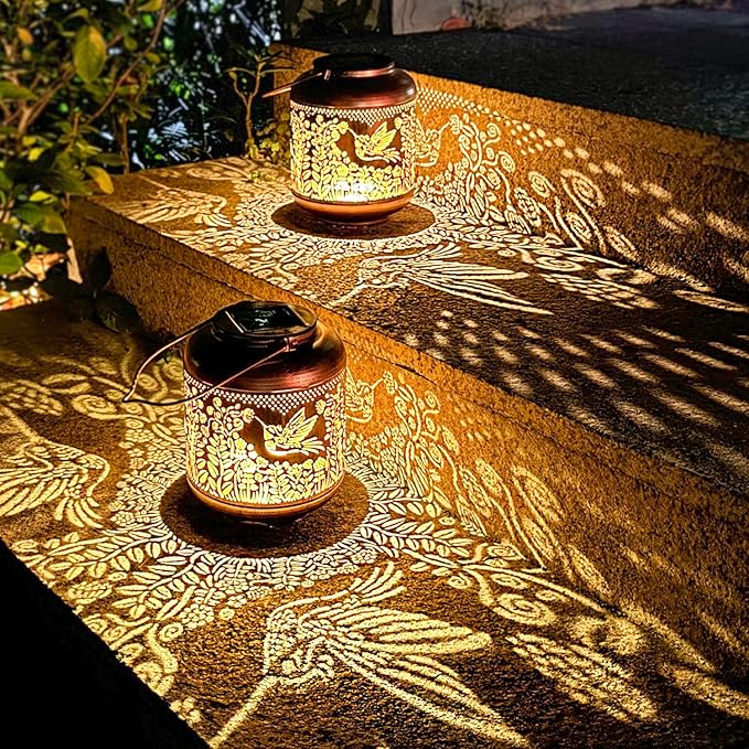 Hummingbird Solar Lanterns Outdoor Waterproof Hanging Solar Lights Hummingbird - Image 5