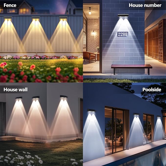 Brizled Solar Fence Lights, 20 Pack 3 Colors 6 Modes 250ml Outdoor Fence Solar - Image 5
