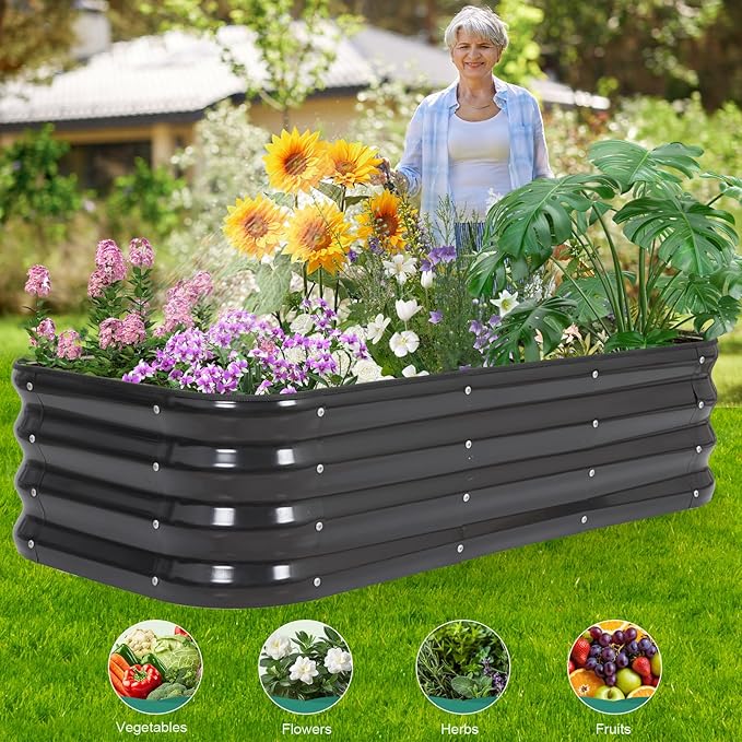 3 in 1 Galvanized Raised Garden Bed - Image 2