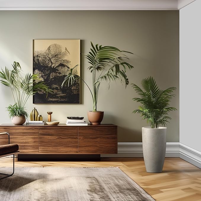 Kante 23.6" H Weathered Concrete Tall Planters, Large Outdoor Indoor Decorative - Image 4