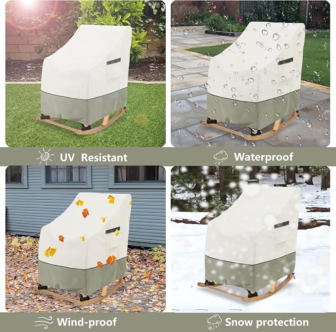 Patio Rocking Chair Cover 2-Pack, Rocking Chair Covers - Image 8