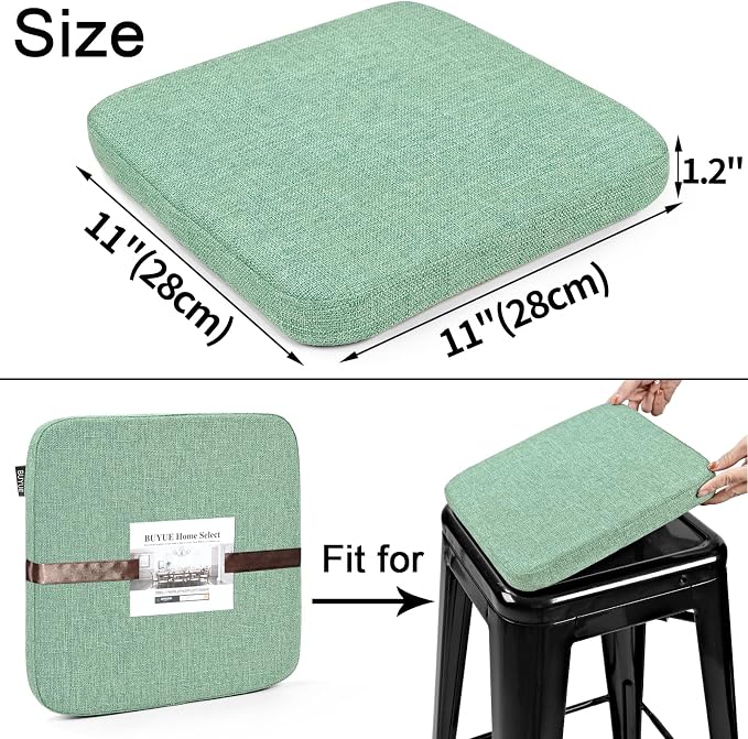 BUYUE Friendly Woven Fabric Magnetic Bar Stool Cushion 1 Piece, Enhanced - Image 4
