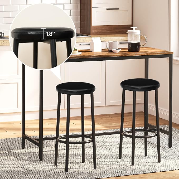 HOOBRO Bar Stools Set of 2, Bar Stools - Image 4