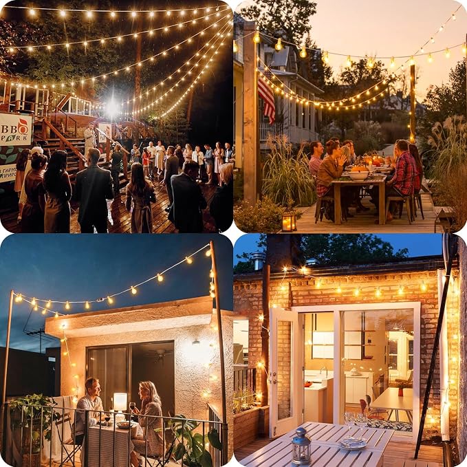 Mlambert 300Ft LED Outdoor String Lights Dimmable Waterproof G40 Globe Patio - Image 5