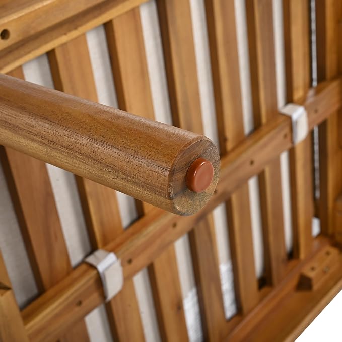 Outdoor Armchair, Acacia Wood and Rope Club Chair - Image 8
