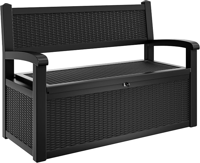 YITAHOME 70 Gallon Storage Bench Deck Box, Lockable Patio Bench, Waterproof by YITAHOME