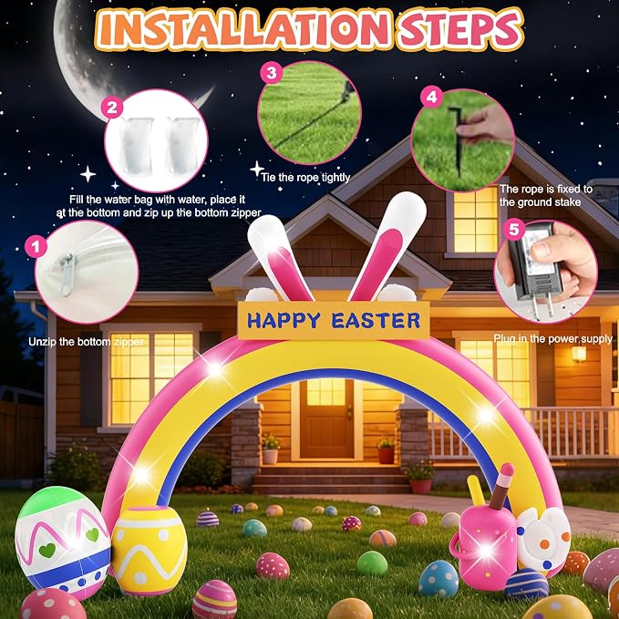 10FT Easter Inflatables Archway - Image 3